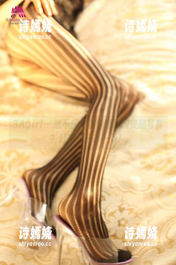 3Agirl - 想不想看盈盈的黑网美腿写真？赶紧来分享一下！
